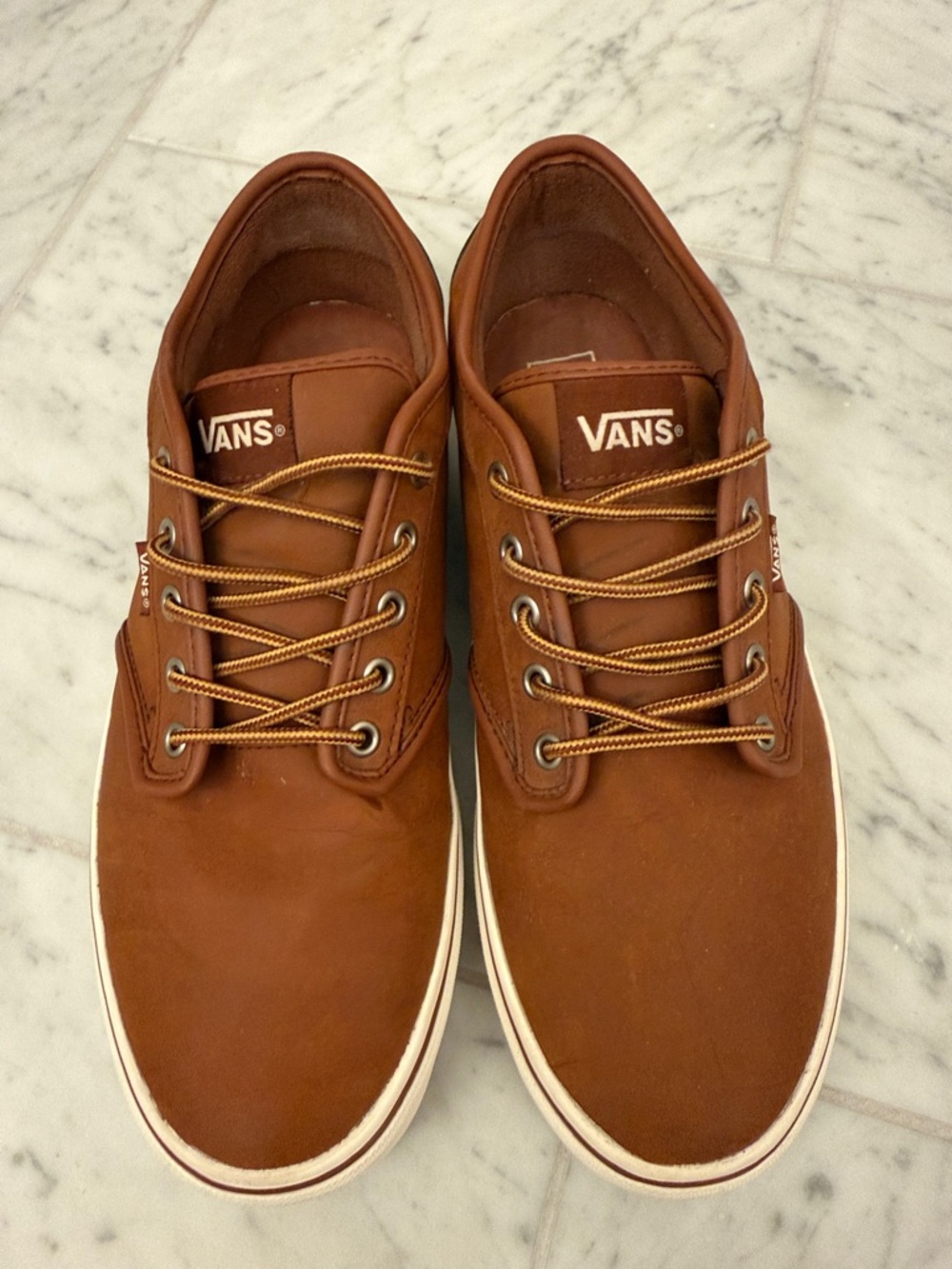 Vans Men’s Atwood Sneakers in color Leather Brown, Size 11.5 - Picture 2 of 8